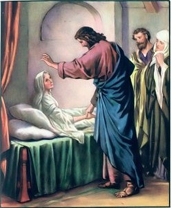 Peter's mother-in-law was healed Matthew 8:14-15